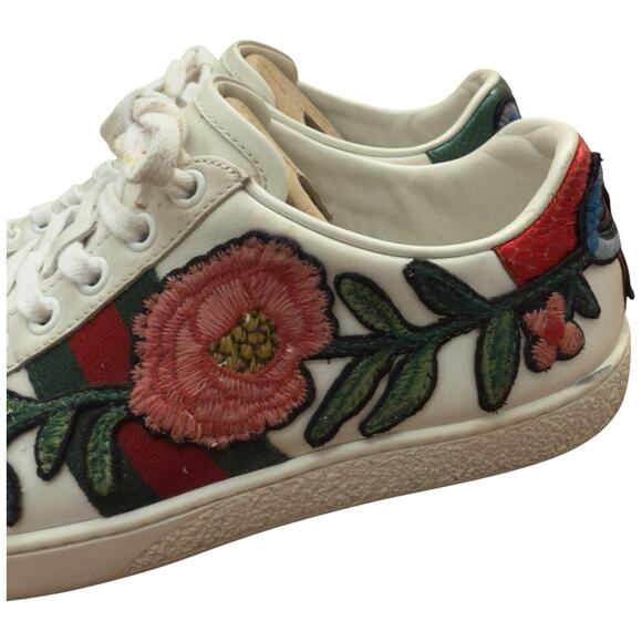 Gucci Ace Embroidered Floral Sneakers Size 36 - Picture 8 of 14